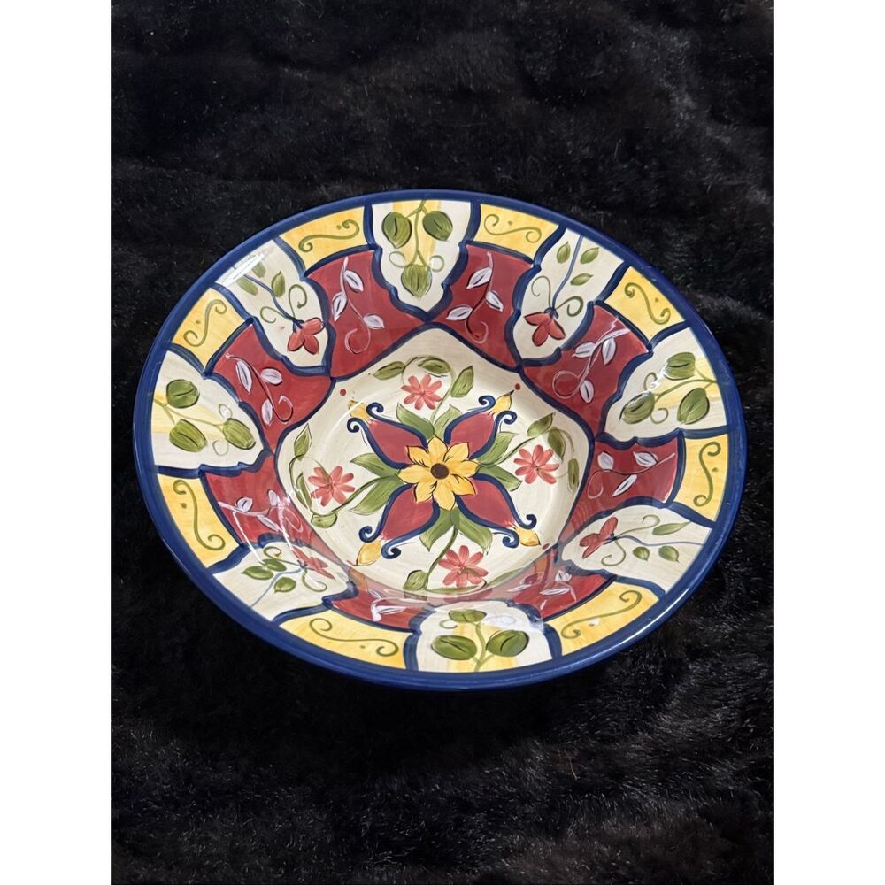 Pier 1 Imports Vallarta Large Pasta Salad Serving Bowl 11.75" Hand Painted